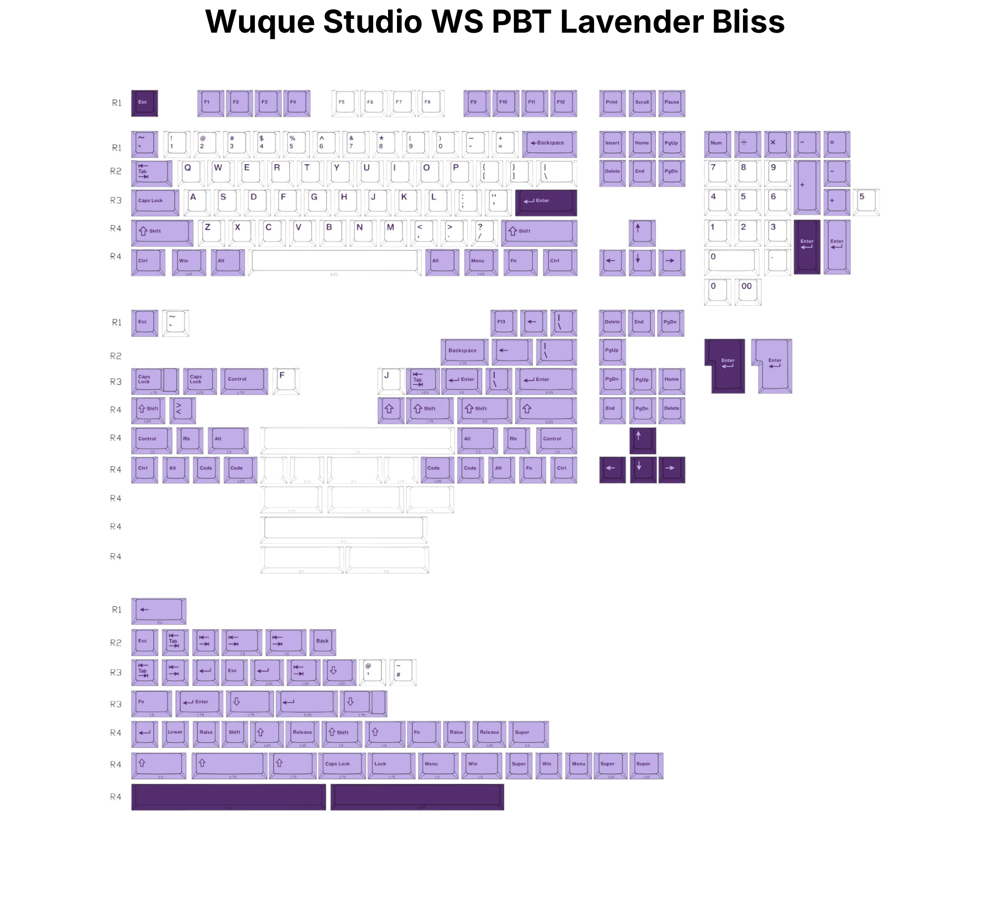 【新品】キーキャップ Wuque Studio Lavender Bliss WS Lavender Bliss Keycaps – Wuque Studio